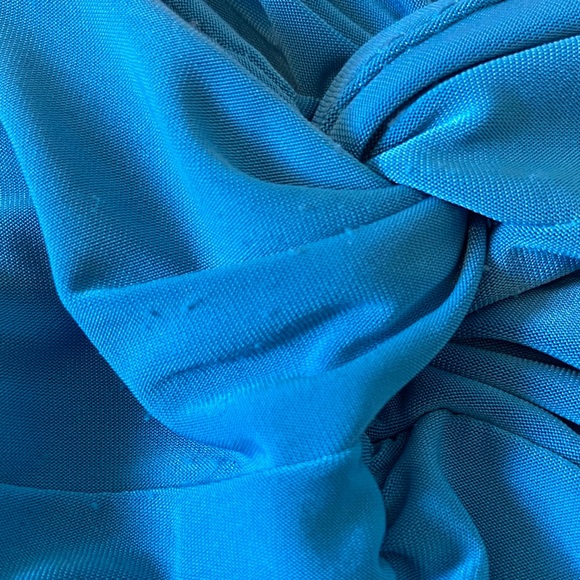 Seduction Blue Ruched Mini Dress - Picture 12 of 12